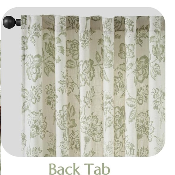 New Set of 2 Linen Blend Curtain Panels - Picture 2 of 2